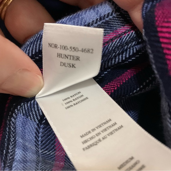 Rails, Hunter dusk plaid LS top, size medium - Picture 6 of 7